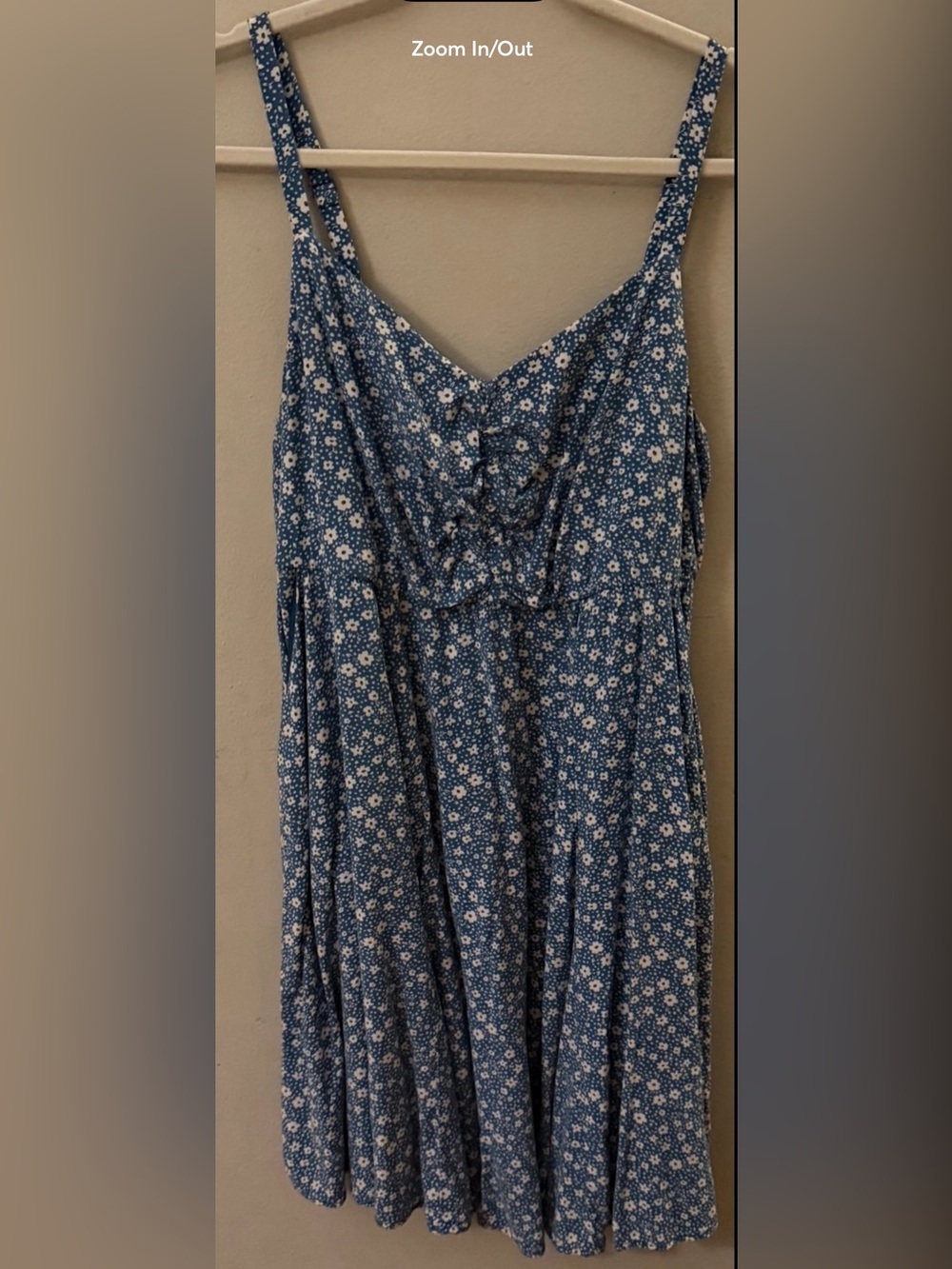 Blue Floral Sundress with Spaghetti Straps torrid size 0